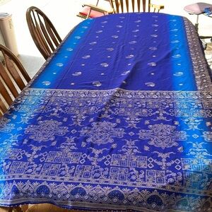 Sari saree India navy royal blue beautiful